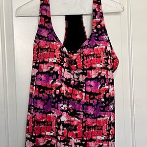 Aqua Belle T back tankini swim suit top size 16